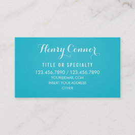 Tarjeta De Visita Vintage medio profesional de la turquesa elegante