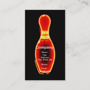 Tarjeta De Visita Vintage Neon Bowling Pin