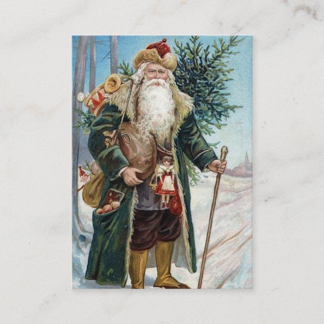 Tarjeta De Visita Vintage Papá Noel 6 (Anverso)