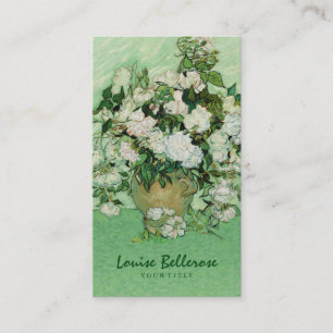 Tarjeta De Visita Vintage que pinta al estilista floral de la flor
