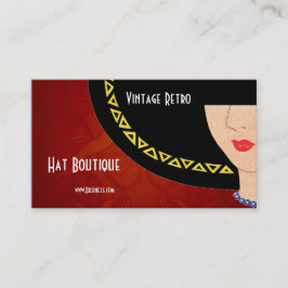 Tarjeta de visita Vintage Retro Gorra Boutique Art