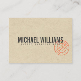 Tarjeta De Visita Vintage Rustic Bold Sellado logotipo Kraft Look