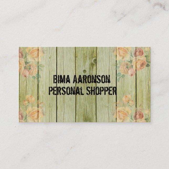 Tarjeta De Visita Vintage Rustic Country Fence (Anverso)