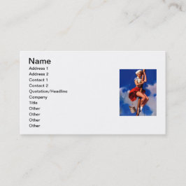 Tarjeta De Visita Vintage Sail Bote Sailing Pin UP Chica
