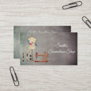 Tarjeta De Visita Vintage Seamstress