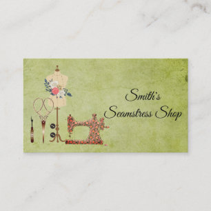 Tarjeta De Visita Vintage Seamstress