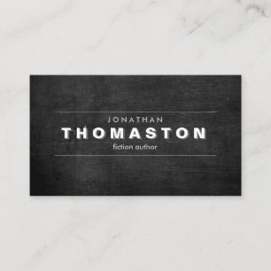 Tarjeta De Visita VINTAGE SHADOW TYPE on Black Wood Business Card
