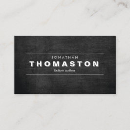 Tarjeta De Visita VINTAGE SHADOW TYPE on Black Wood Business Card