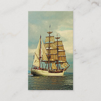 Tarjeta De Visita Vintage Ship Sailboat