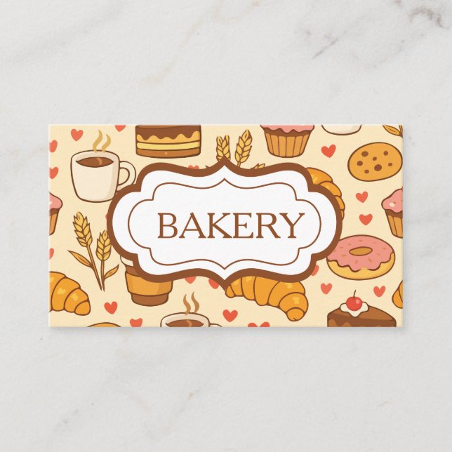 Tarjeta De Visita Vintage Style Bakery (Anverso)