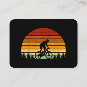 Tarjeta De Visita Vintage Sunset Mountain Biking Gift Para La Montañ