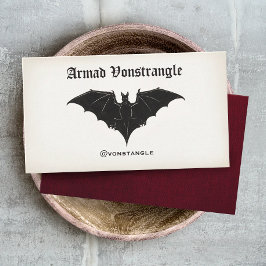 Tarjeta De Visita Vintage Vampire Bat