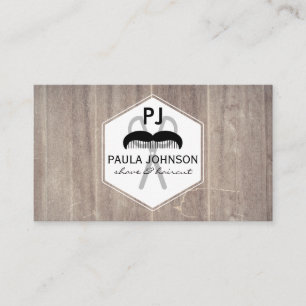 Tarjeta De Visita Vintage Viejo Panel de la Madera Pañada y Cortador