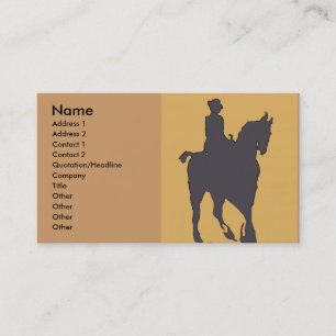 Tarjeta De Visita Vintage Woman and Horse