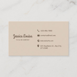 Tarjeta De Visita Vintage & Wooden