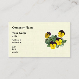 Tarjeta De Visita Violas Sorbet Salto Amarillo