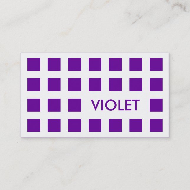 Tarjeta De Visita VIOLET (cuadrados mod) (Anverso)