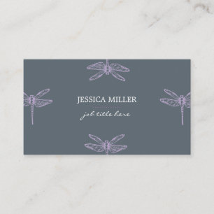 Tarjeta De Visita Violet dragonflies insects vintage indie cute card