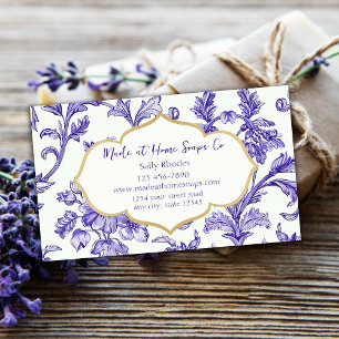 Tarjeta De Visita Violet Floral Handmade Soap Company