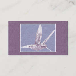 Tarjeta de visita Violet Hummingbird Personalizabl