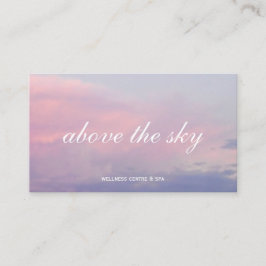 Tarjeta De Visita Violet pink clouds zen sunset sky photograph card