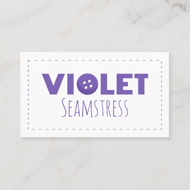 Tarjeta De Visita Violet Seamstress (Anverso)