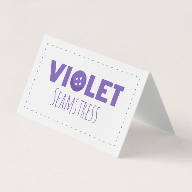 Tarjeta De Visita Violet Seamstress (Anverso)