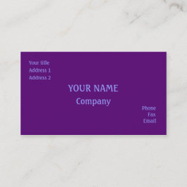 Tarjeta De Visita Violeta
