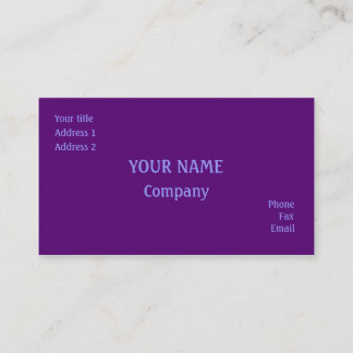 Tarjeta De Visita Violeta