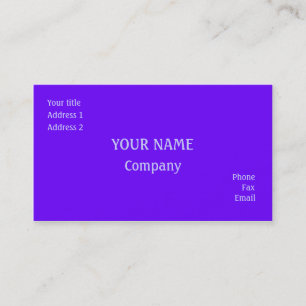 Tarjeta De Visita Violeta
