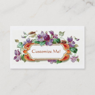 Tarjeta de visita violeta de la tarjeta de visita