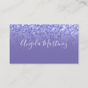 Tarjeta De Visita Violeta Glamour Brillo Falso Ombre