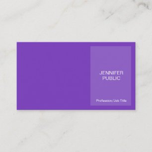 Tarjeta De Visita Violeta Moderno Profesional Creativo Chic con Esti