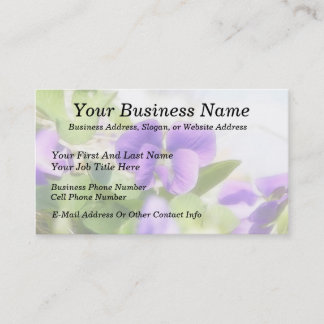 Tarjeta De Visita Violeta preciosa de la primavera