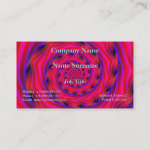 Tarjeta De Visita Violeta roja y espiral azul