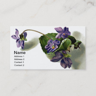 Tarjeta De Visita Violetas del Victorian