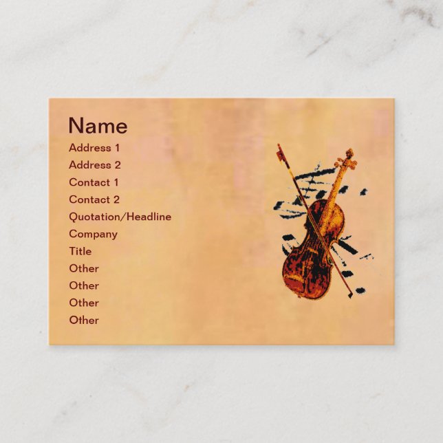 Tarjeta De Visita Violin Business Card (Anverso)