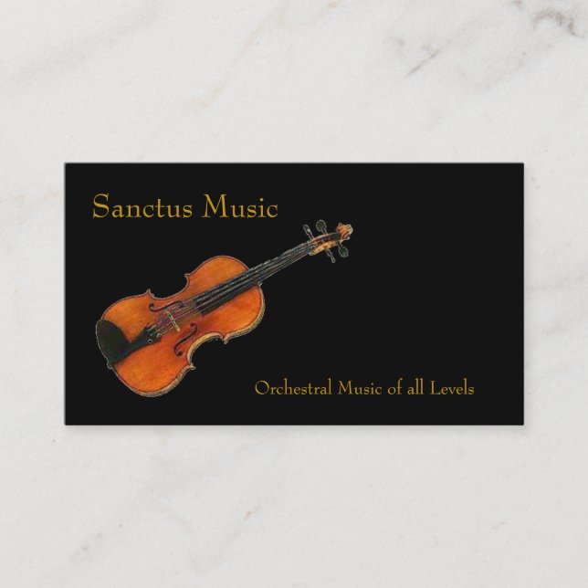 Tarjeta De Visita Violin Business Card (Anverso)