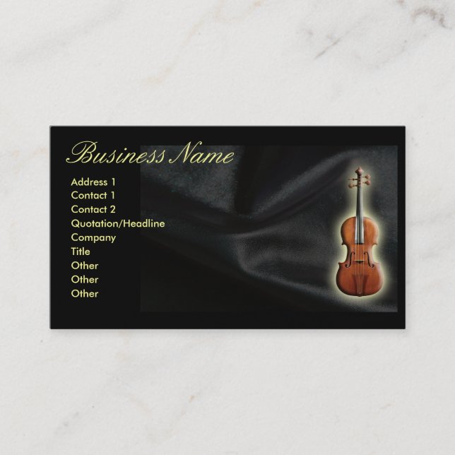 Tarjeta De Visita Violin Business Cards (Anverso)