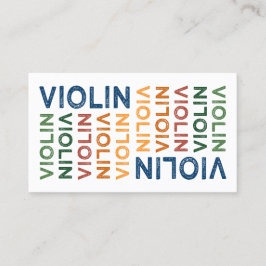Tarjeta De Visita Violin Cute Colorful