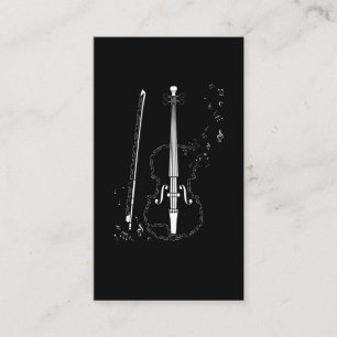 Tarjeta De Visita Violín Music Notes: Violinista músico de instrum