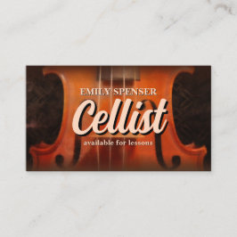 Tarjeta De Visita Violin Music Tutor Classy Business Card