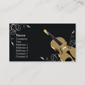 Tarjeta De Visita Violín - negocio