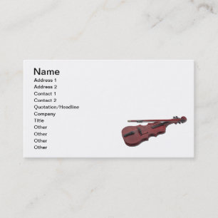 Tarjeta De Visita ViolinAndBow012511, nombre, dirección 1, direcci