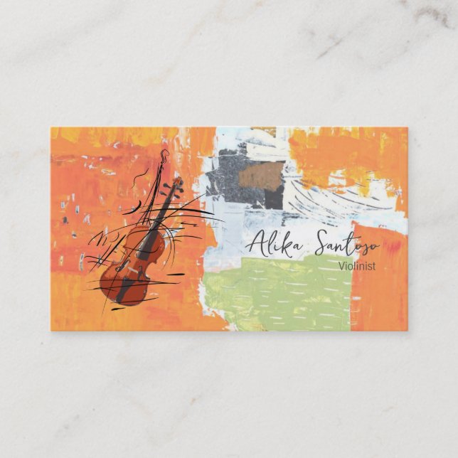 Tarjeta de visita violinista (Anverso)
