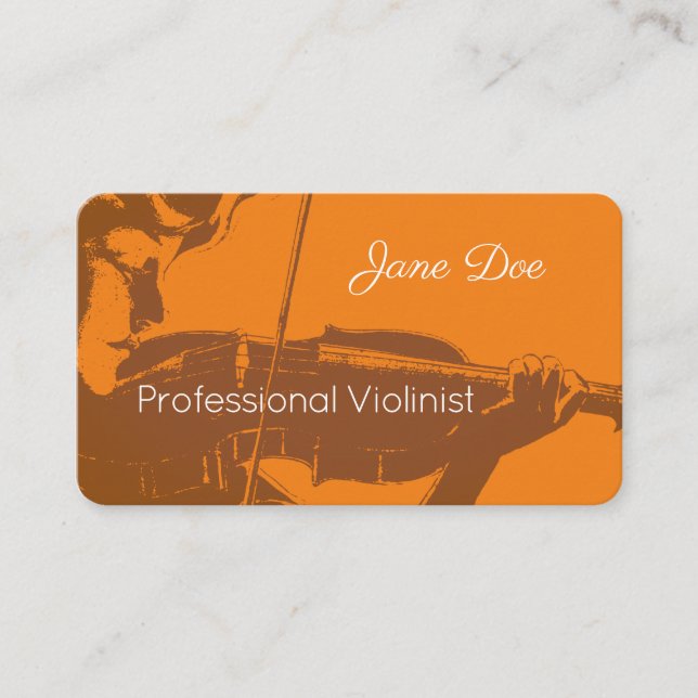 Tarjeta De Visita Violinista (Anverso)