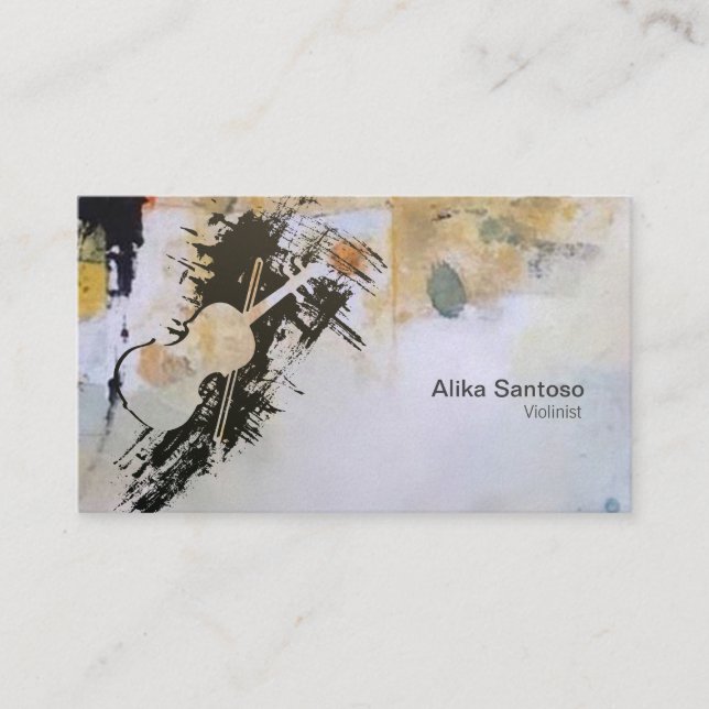 Tarjeta de visita violinista (Anverso)