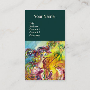 Tarjeta De Visita Violinista ARLECCHINA, Violín ,Música, Artista de 