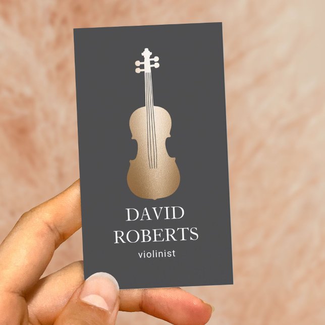 Tarjeta De Visita Violinista de la maestría de música moderna en vio (Subido por el creador)
