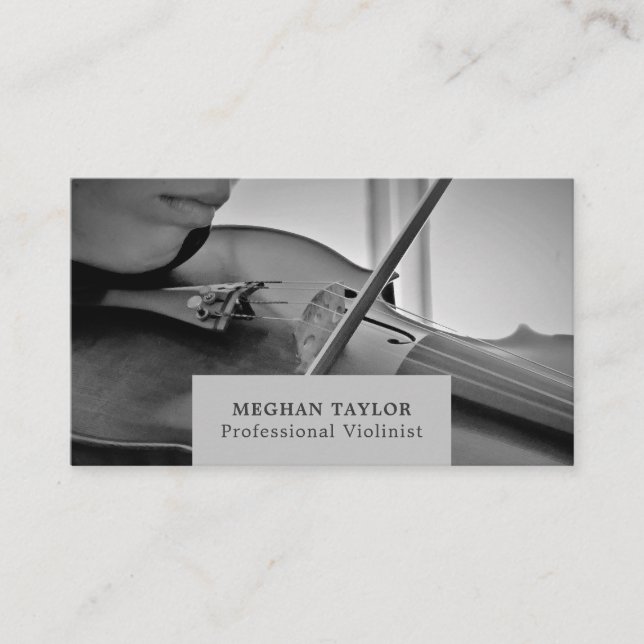Tarjeta De Visita Violinista profesional (Anverso)